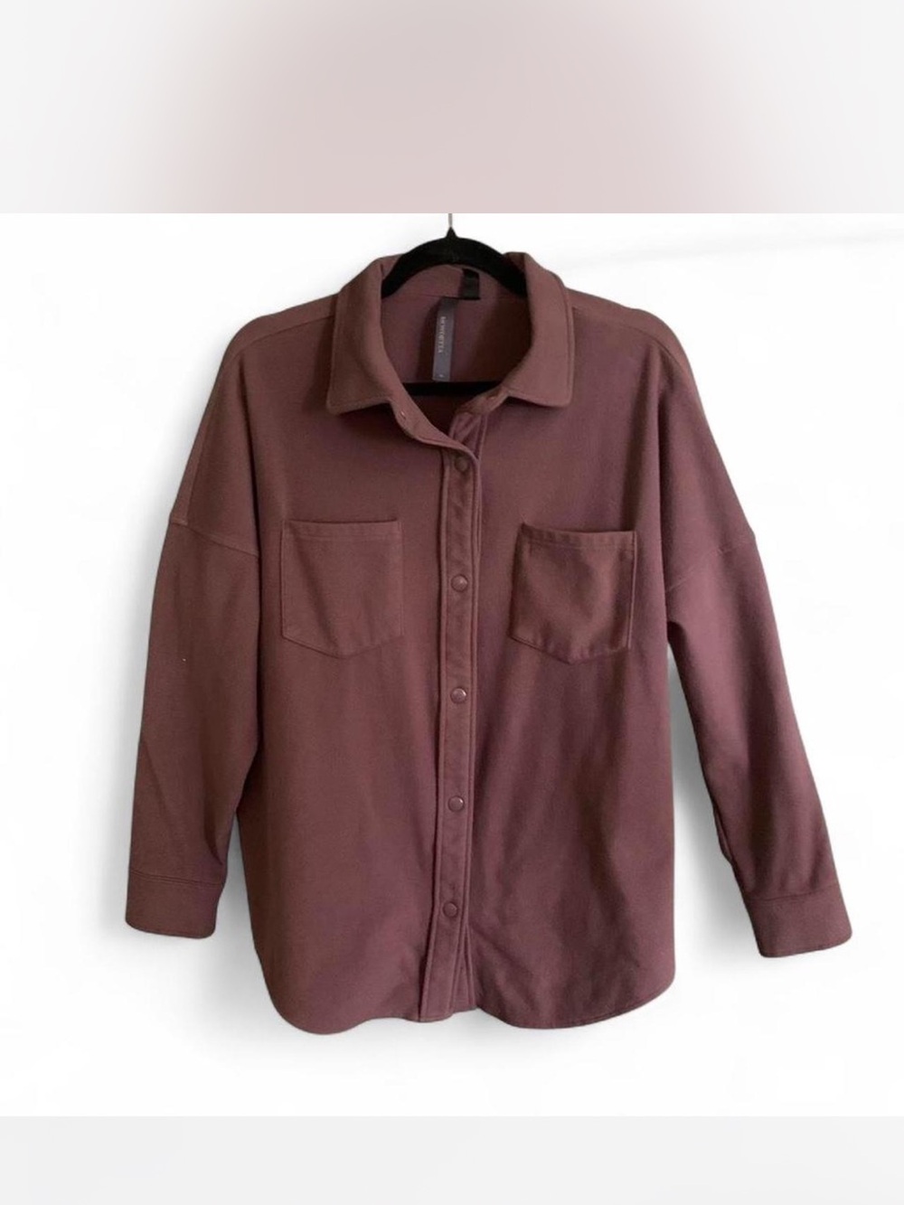 Men’s Mondetta soft brownish-mauve  Button-Front Overshirt size M